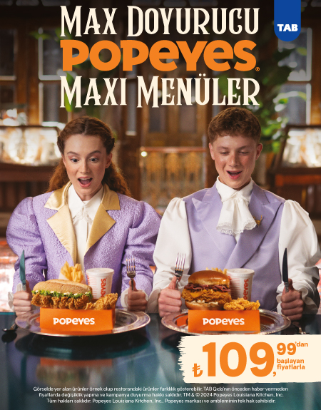 Max Doyurucu Popeyes® Maxi Menüler!